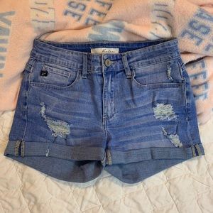 Medium Wash Denim Blue Shorts